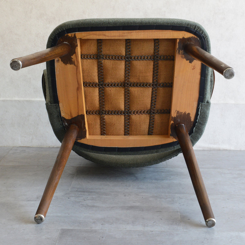 ドイツ ヴィンテージ アームチェア（張替済グリーン）