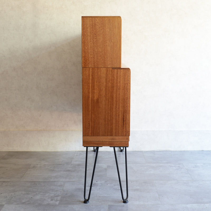 Simplex マホガニー ブックケース カップボード 34 アイアンレッグ