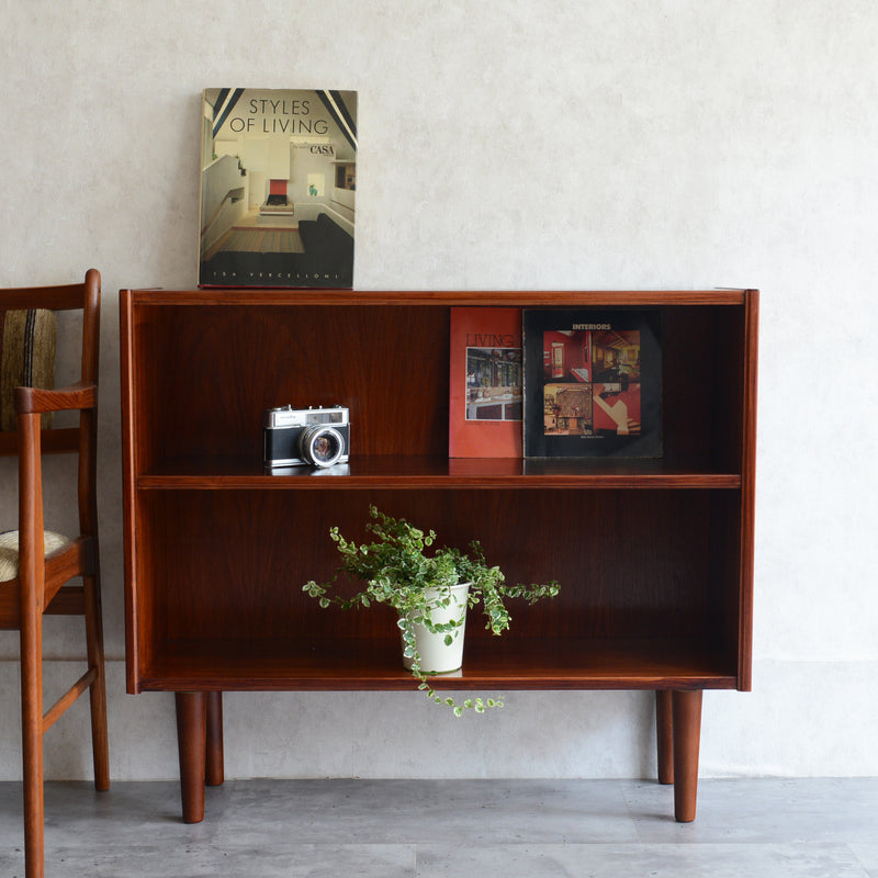 デンマーク ヴィンテージ ブックシェルフ (ローズウッド・2段)3-2