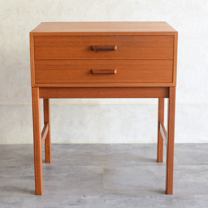 デンマーク チーク２段チェスト/サイドテーブル　5-7