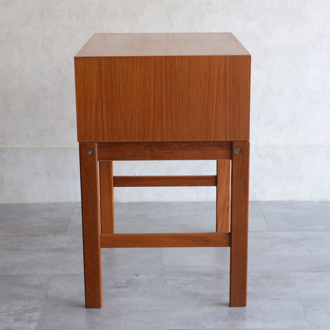 デンマーク チーク２段チェスト/サイドテーブル　5-7