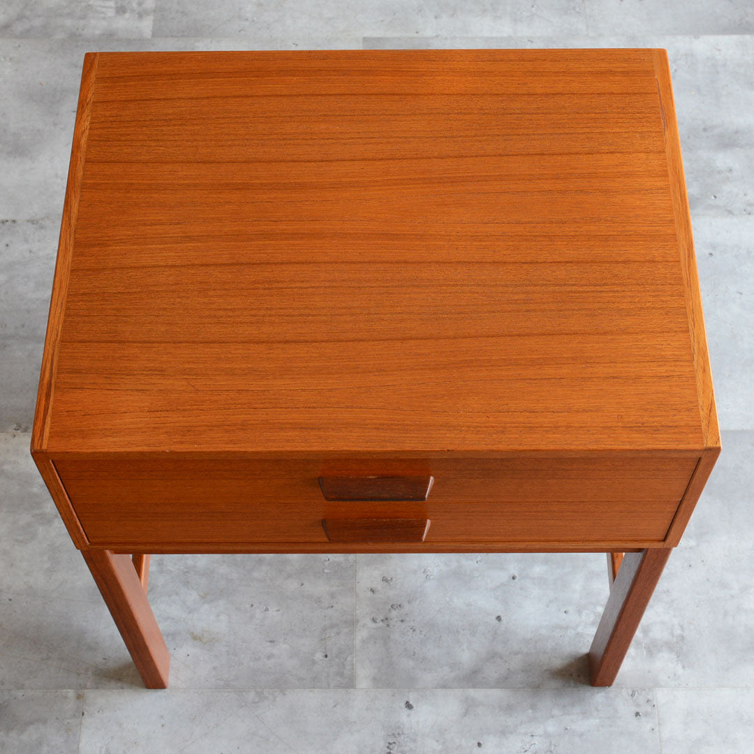 デンマーク チーク２段チェスト/サイドテーブル　5-7