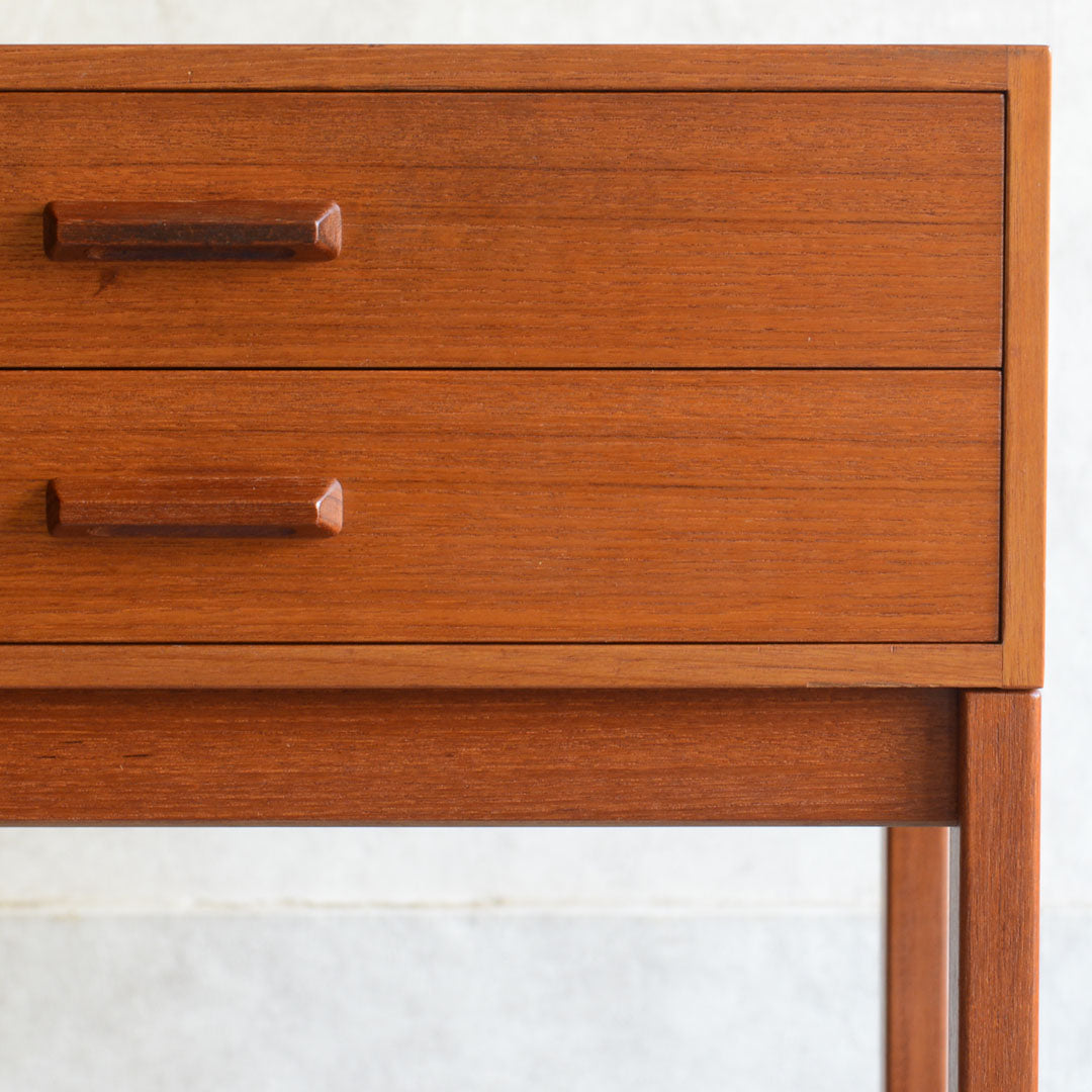 デンマーク チーク２段チェスト/サイドテーブル　5-7