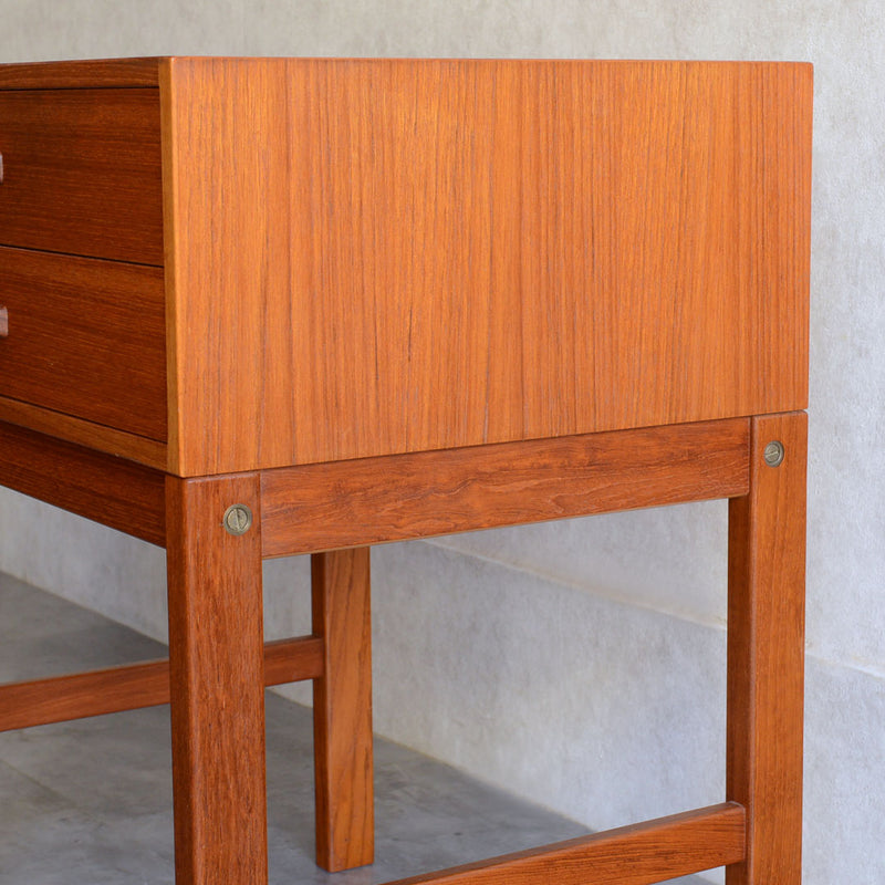 デンマーク チーク２段チェスト/サイドテーブル　5-7