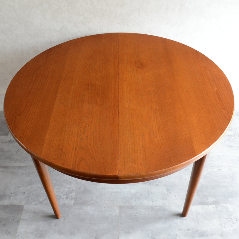 K様ご見学予約商品  Jentique ジェンティーク　ラウンドエクステンションテーブル 01(天板剥離再塗装済)