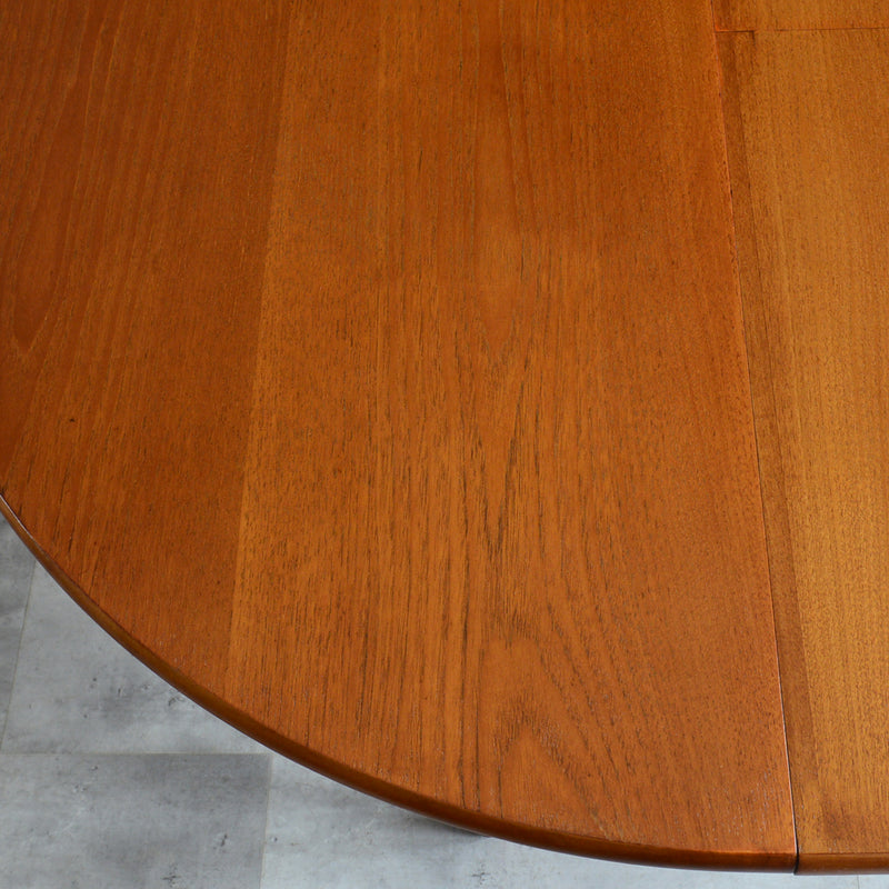 K様ご見学予約商品  Jentique ジェンティーク　ラウンドエクステンションテーブル 01(天板剥離再塗装済)