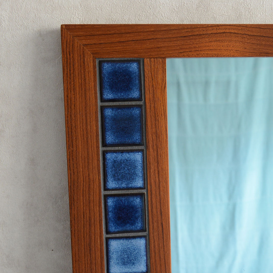 デンマーク ヴィンテージ　ブルータイルミラー 5-2