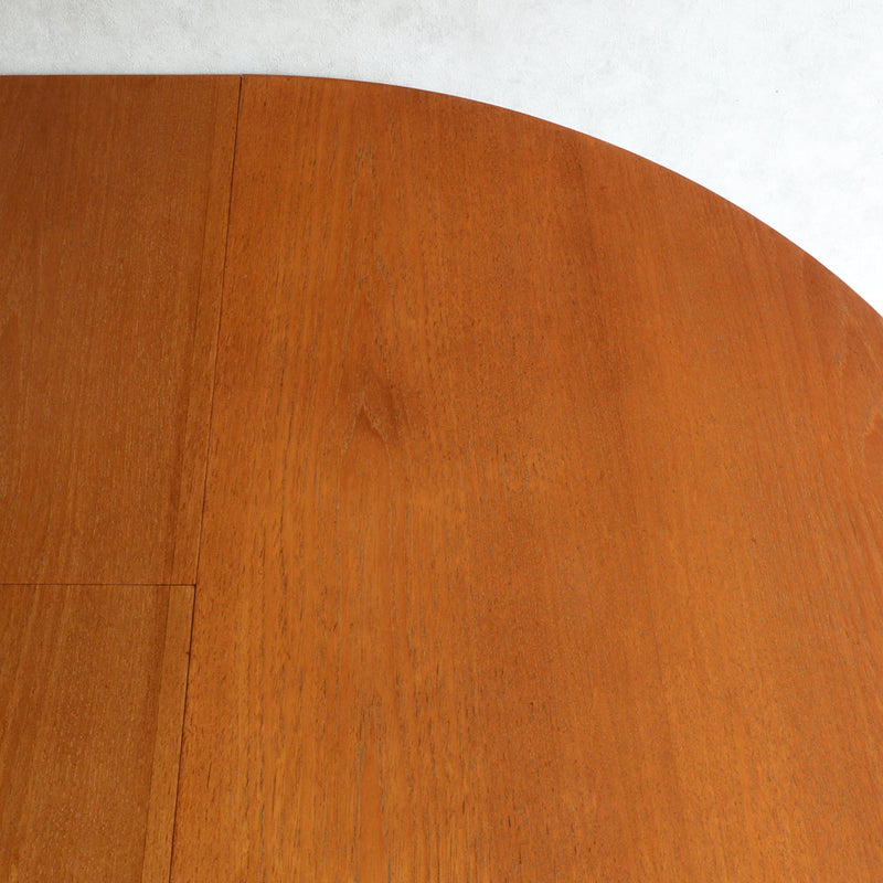 K様ご見学予約商品  Jentique ジェンティーク　ラウンドエクステンションテーブル 01(天板剥離再塗装済)