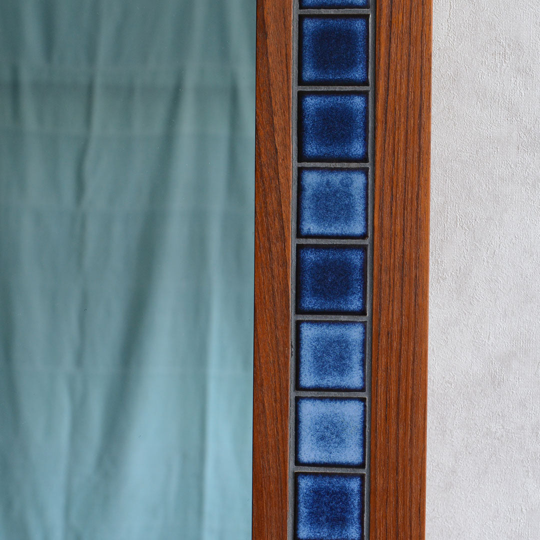 デンマーク ヴィンテージ　ブルータイルミラー 5-2