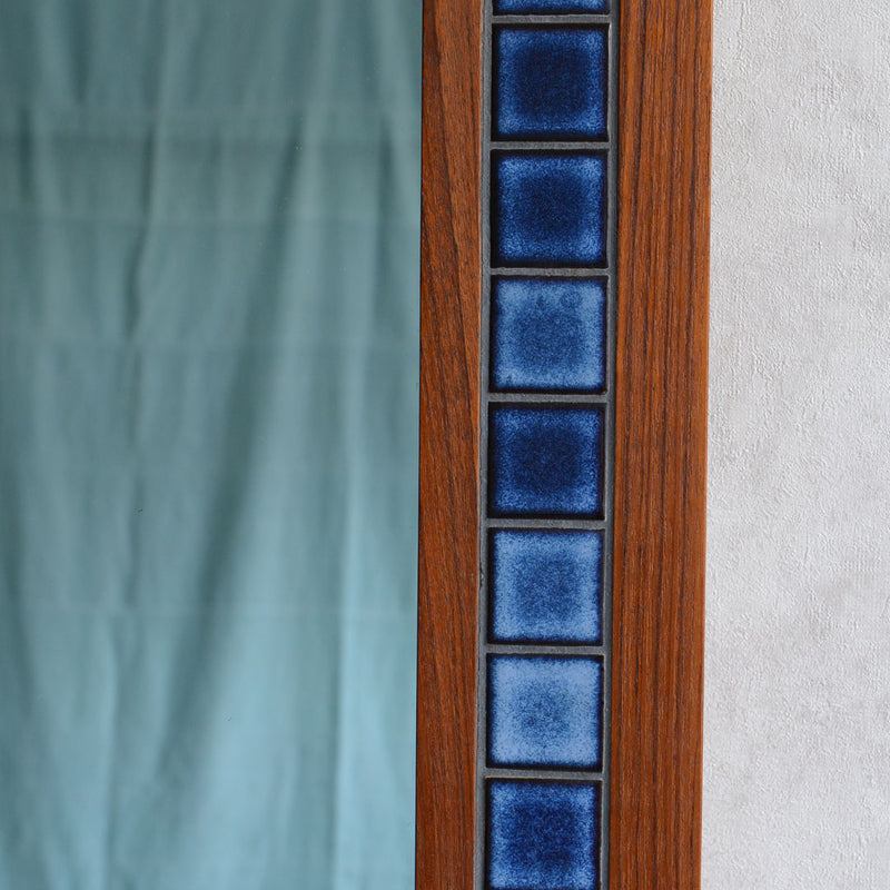 デンマーク ヴィンテージ　ブルータイルミラー 5-2