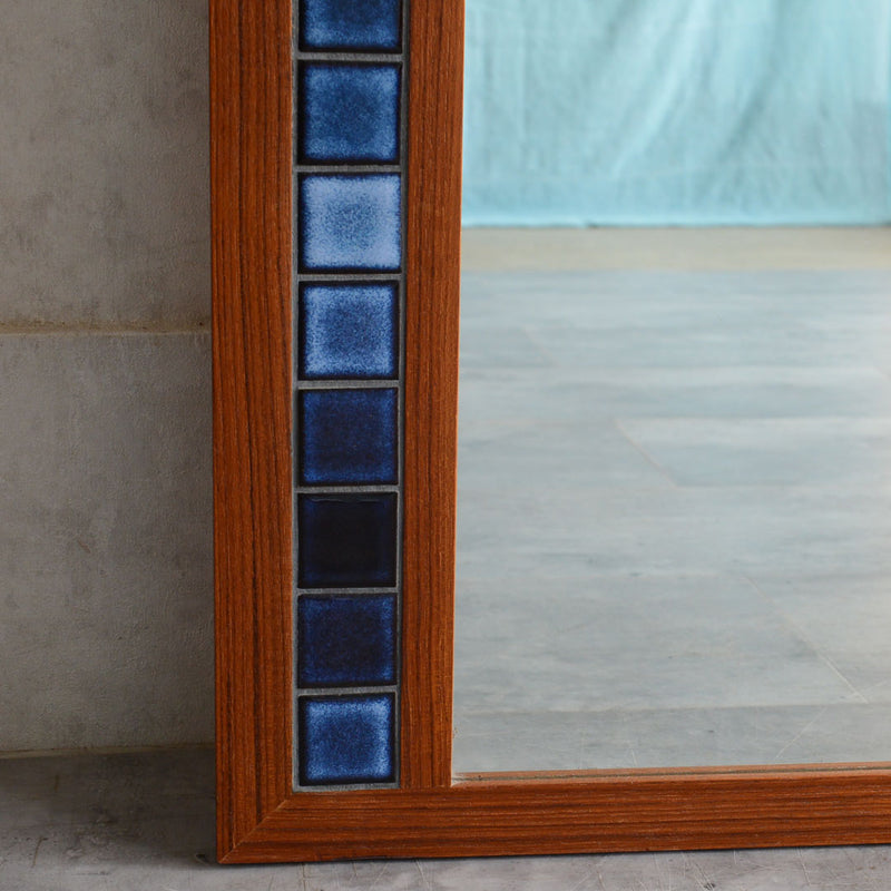 デンマーク ヴィンテージ　ブルータイルミラー 5-2