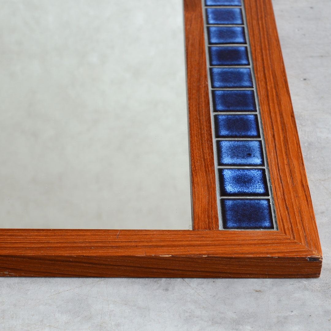 デンマーク ヴィンテージ　ブルータイルミラー 5-2