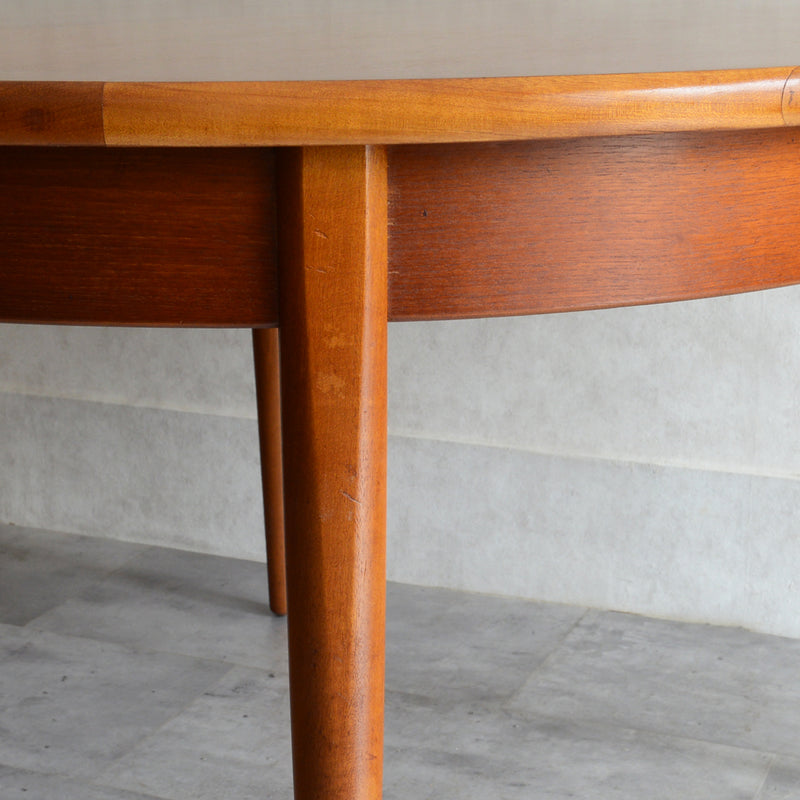 K様ご見学予約商品  Jentique ジェンティーク　ラウンドエクステンションテーブル 01(天板剥離再塗装済)