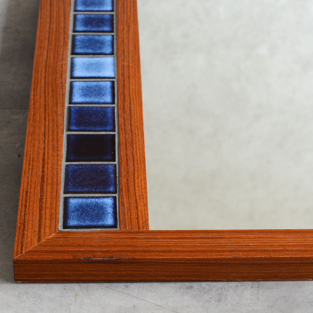 デンマーク ヴィンテージ　ブルータイルミラー 5-2