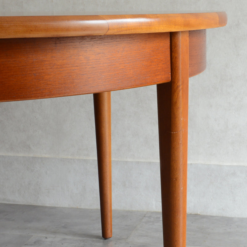 K様ご見学予約商品  Jentique ジェンティーク　ラウンドエクステンションテーブル 01(天板剥離再塗装済)