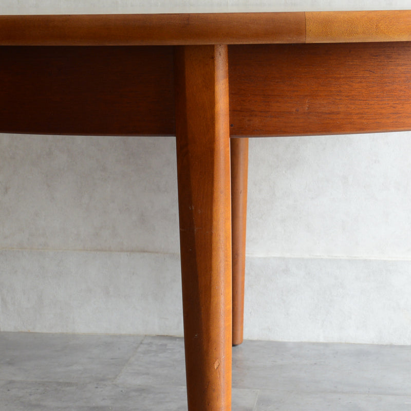 K様ご見学予約商品  Jentique ジェンティーク　ラウンドエクステンションテーブル 01(天板剥離再塗装済)