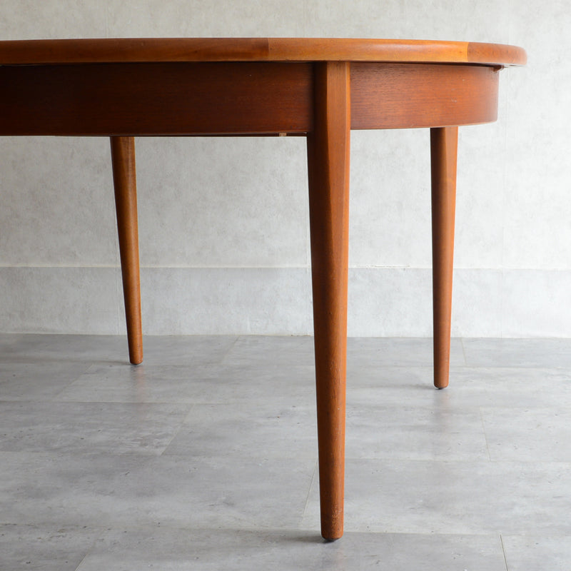 K様ご見学予約商品  Jentique ジェンティーク　ラウンドエクステンションテーブル 01(天板剥離再塗装済)