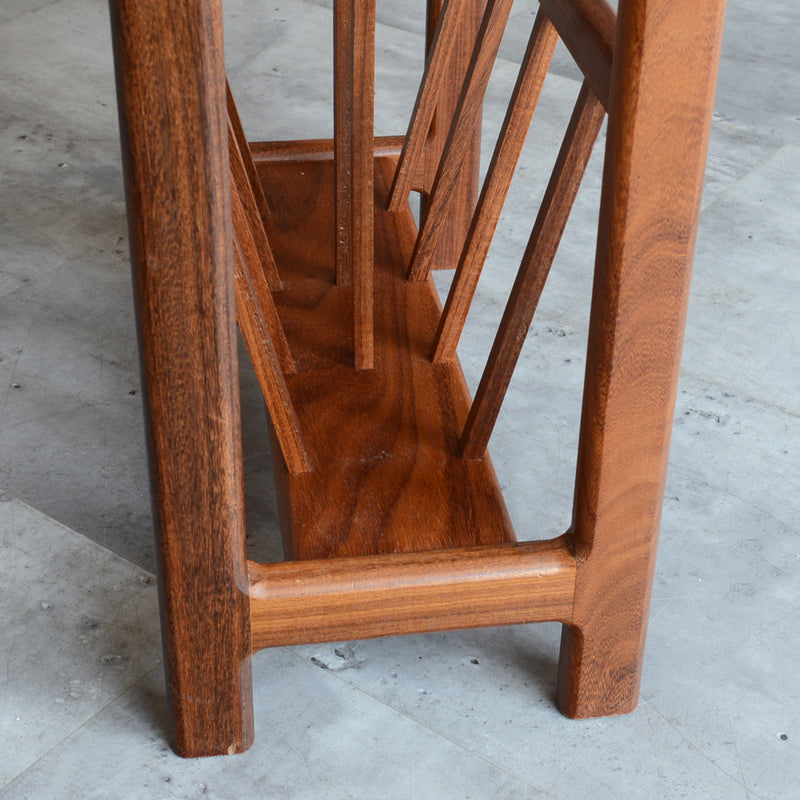 AnBerCraft タイルトップ マガジンラック付き サイドテーブル