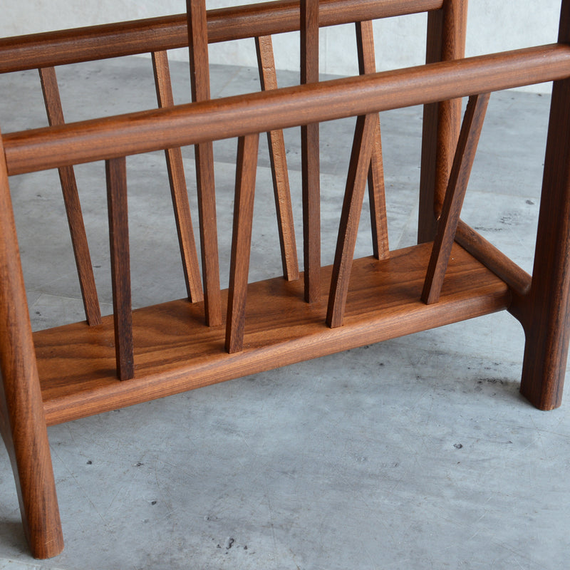 AnBerCraft タイルトップ マガジンラック付き サイドテーブル