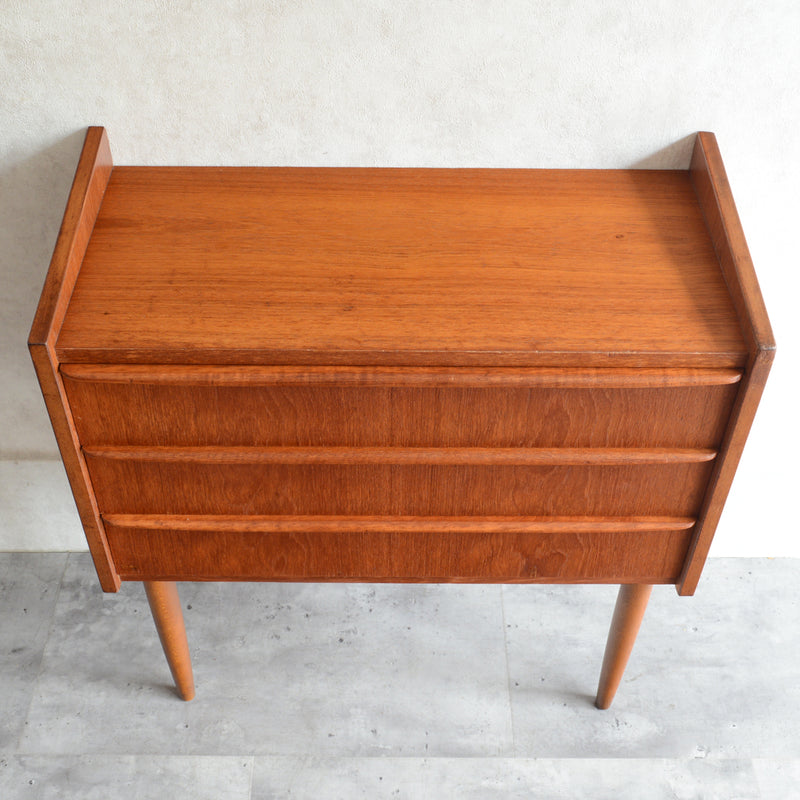 デンマーク　ヴィンテージ チークチェスト 3段　3-2