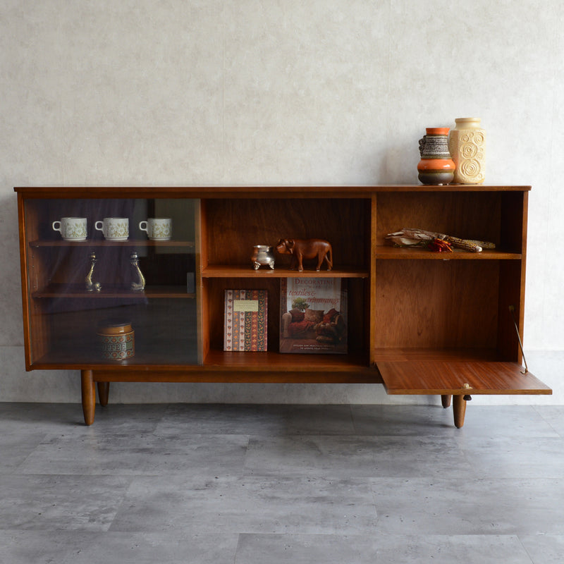 イギリスヴィンテージ ガラス扉　キャビネット012