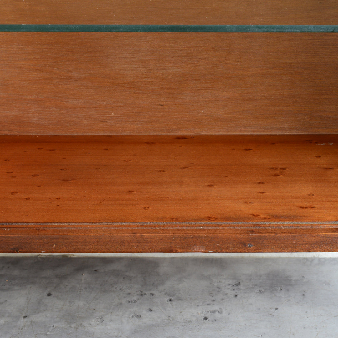 60sチークガラスキャビネット33(木扉付）