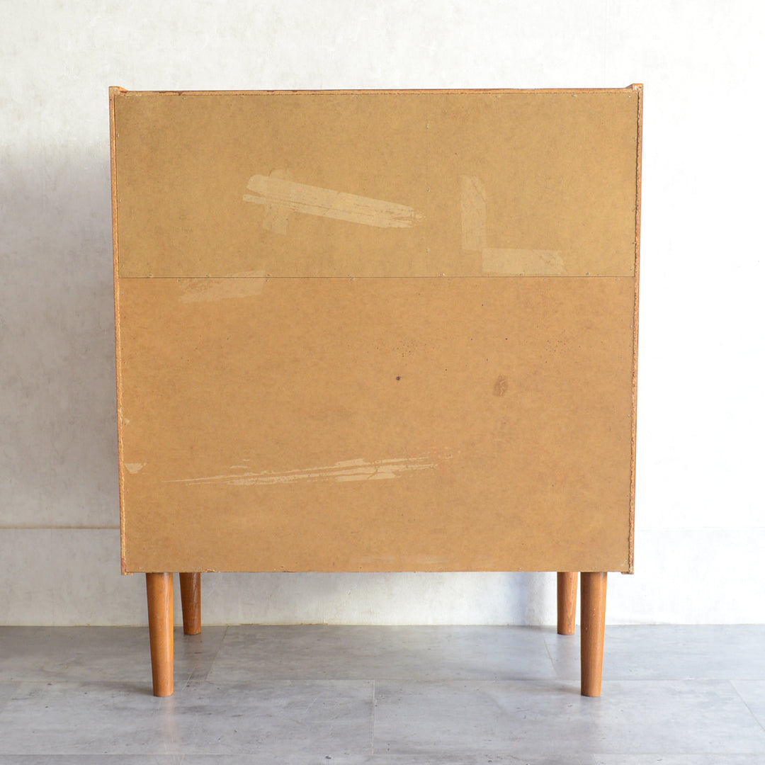 デンマーク　オークビューロー／ミラー付　5-1(ウッドオイル仕上）