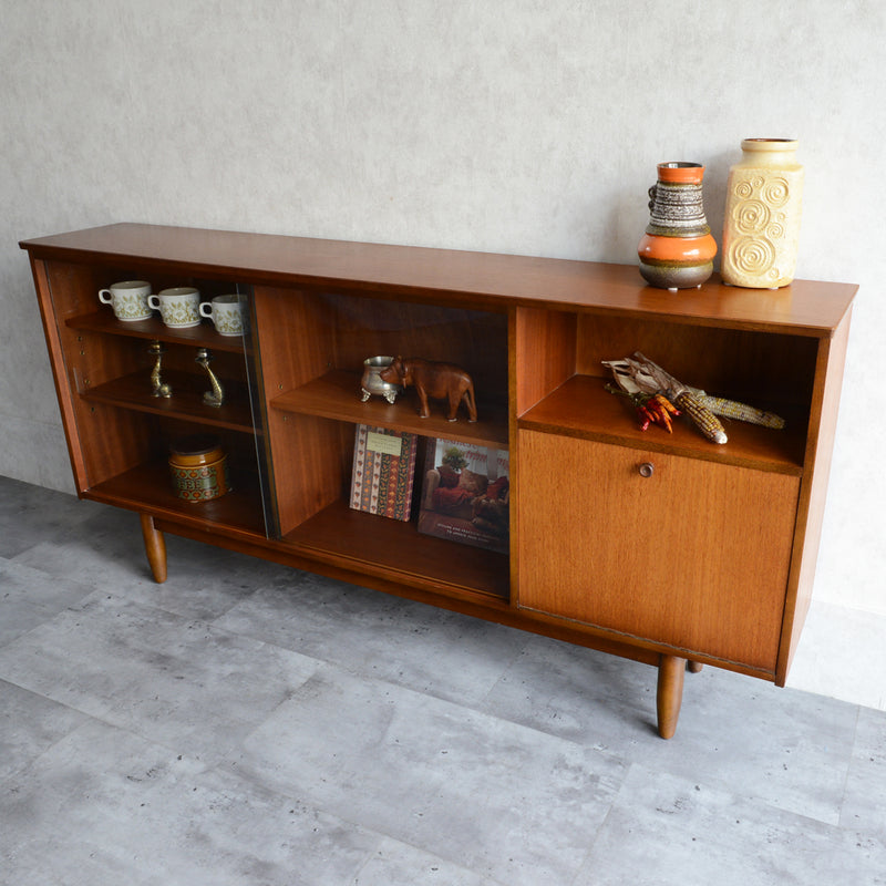 イギリスヴィンテージ ガラス扉　キャビネット012