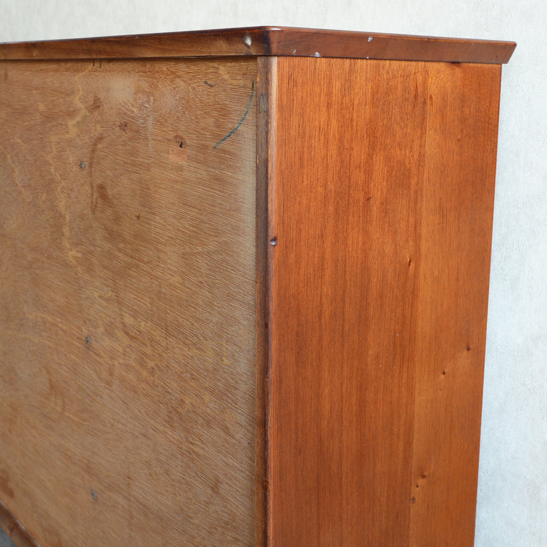 60sチークガラスキャビネット33(木扉付）