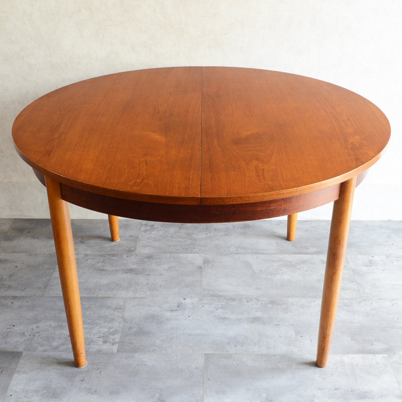 60S ラウンドエクステンション テーブル03（天板剥離再塗装済）