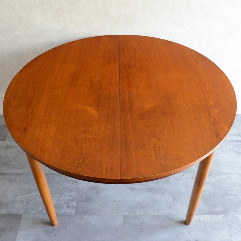 60S ラウンドエクステンション テーブル03（天板剥離再塗装済）