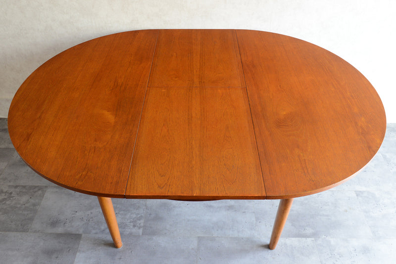 60S ラウンドエクステンション テーブル03（天板剥離再塗装済）