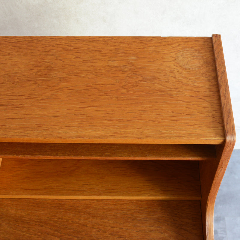 デンマーク　オークビューロー／ミラー付　5-1(ウッドオイル仕上）