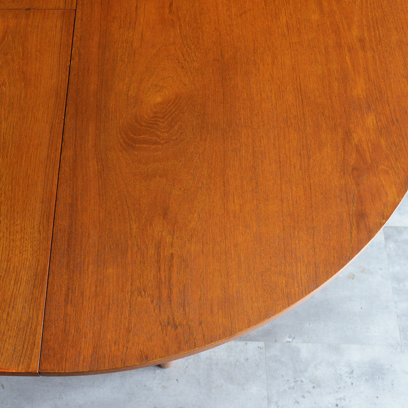 60S ラウンドエクステンション テーブル03（天板剥離再塗装済）