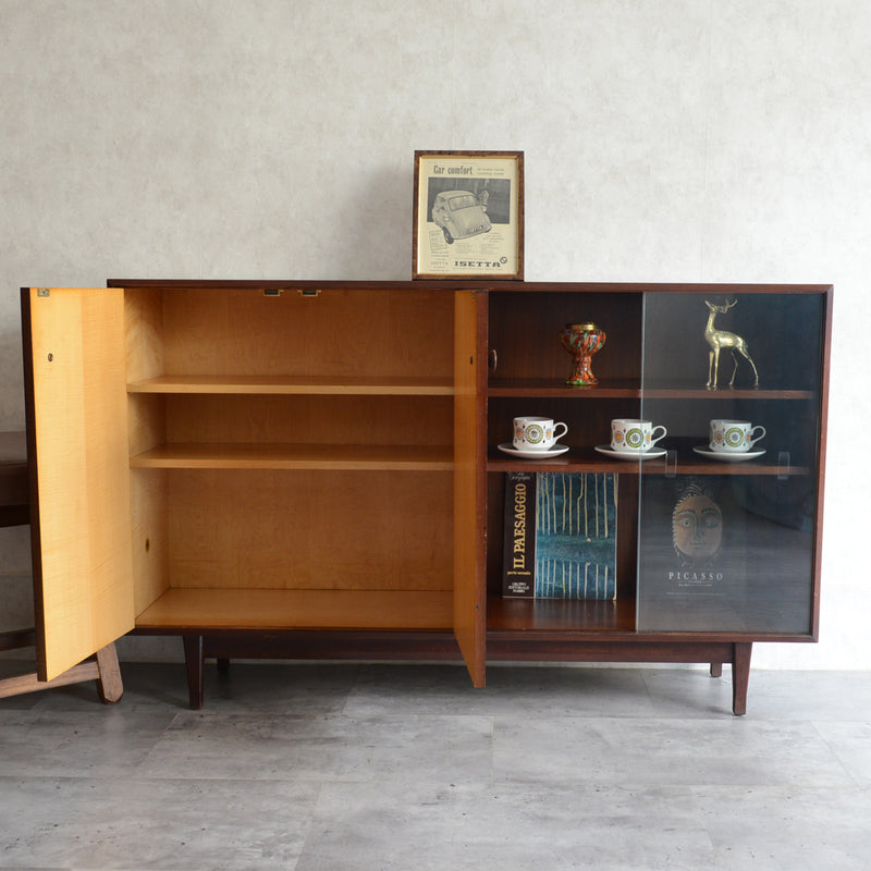 Meredew メレデュー　ガラス キャビネット 25 (木扉付）