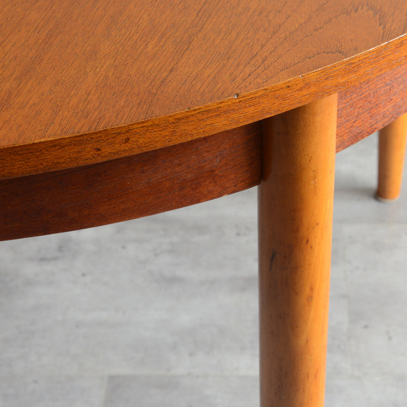 60S ラウンドエクステンション テーブル03（天板剥離再塗装済）