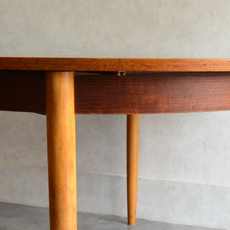 60S ラウンドエクステンション テーブル03（天板剥離再塗装済）