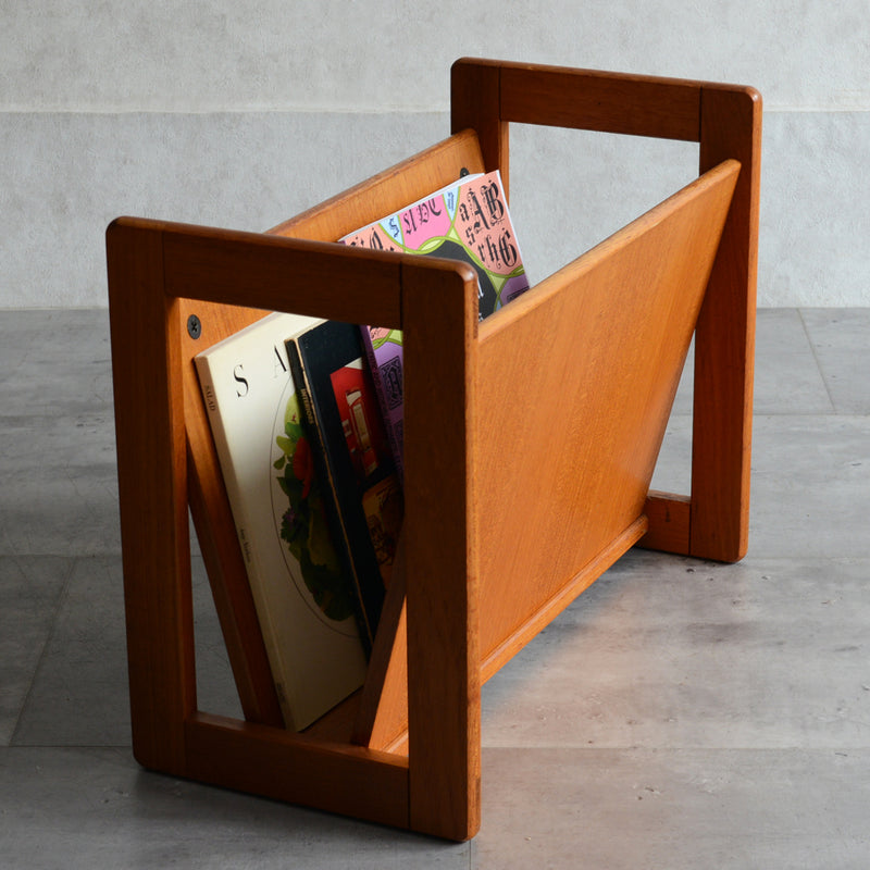 デンマーク  チーク マガジンラック