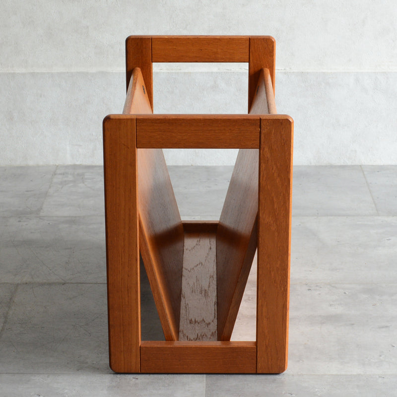 デンマーク  チーク マガジンラック