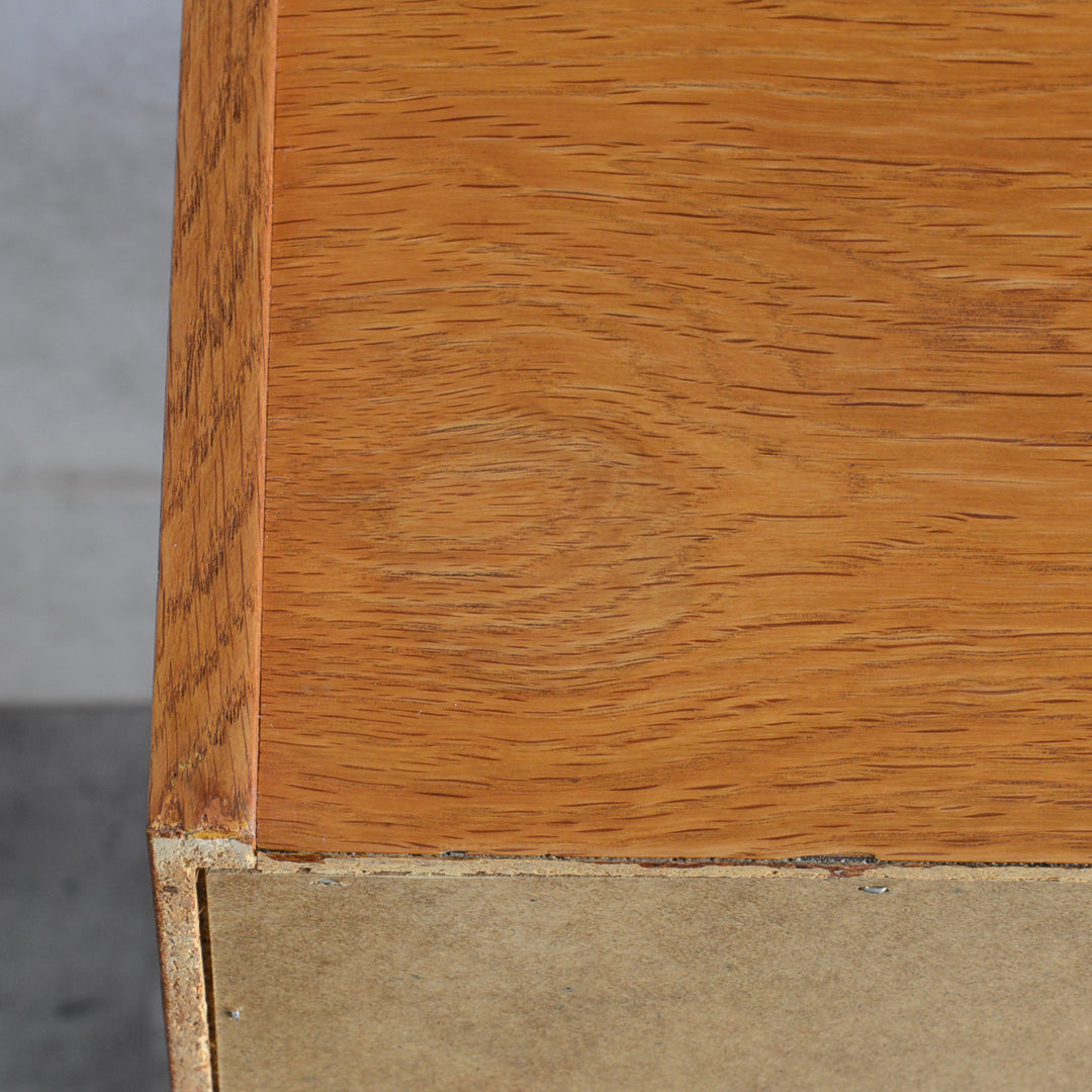 デンマーク　オークビューロー／ミラー付　5-1(ウッドオイル仕上）