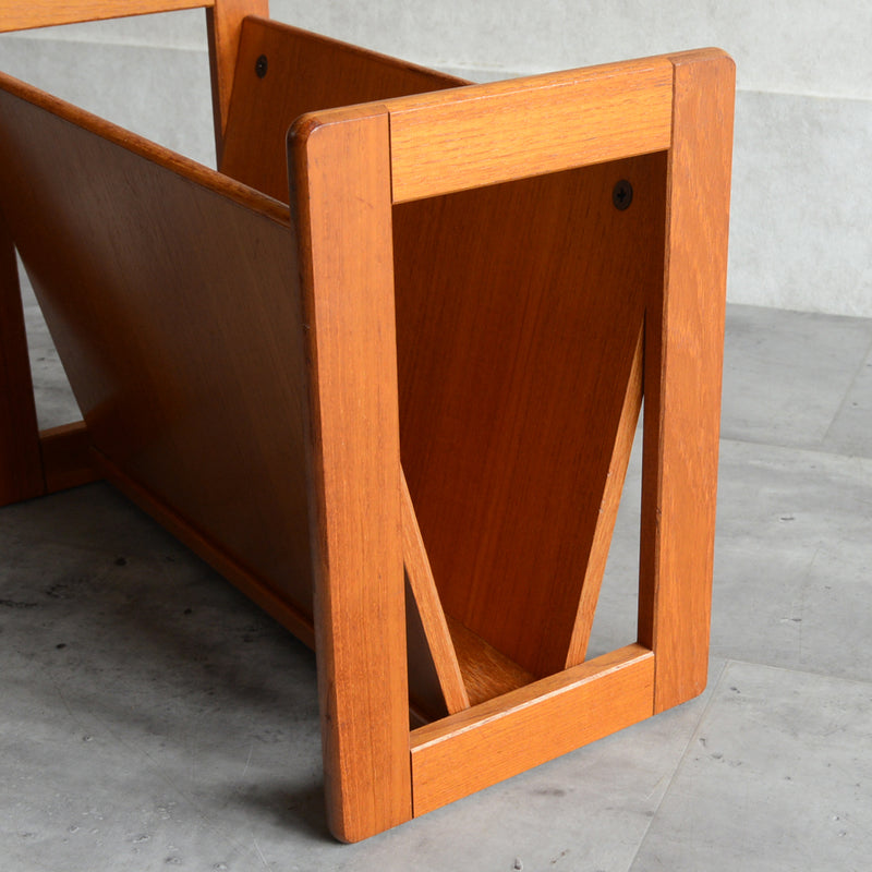 デンマーク  チーク マガジンラック