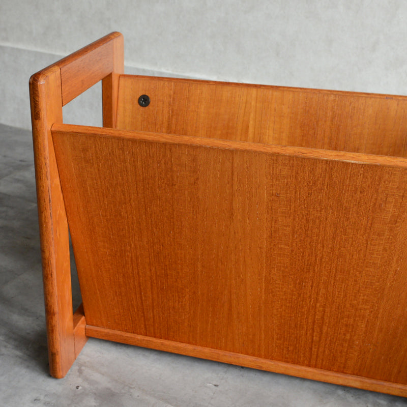 デンマーク  チーク マガジンラック