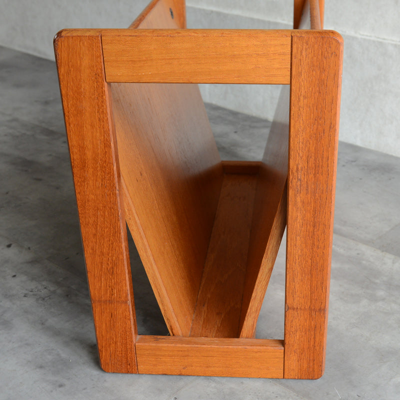 デンマーク  チーク マガジンラック