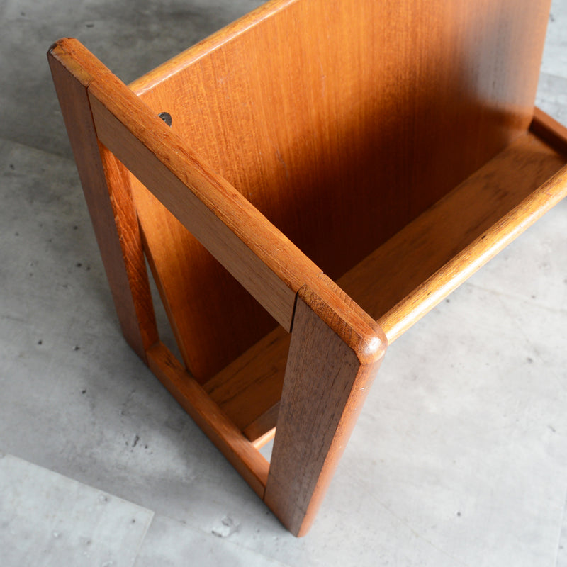 デンマーク  チーク マガジンラック