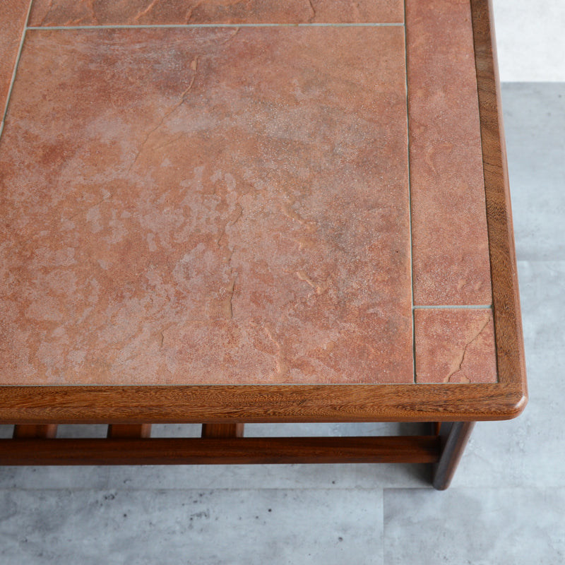 コーラルタイルトップ　ヴィンテージ ローテーブル02