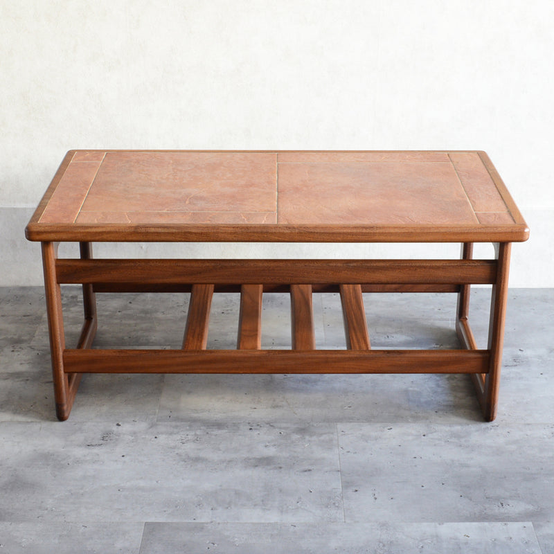 コーラルタイルトップ　ヴィンテージ ローテーブル02