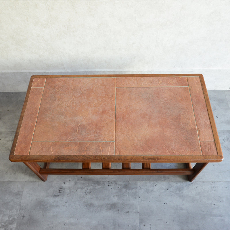 コーラルタイルトップ　ヴィンテージ ローテーブル02