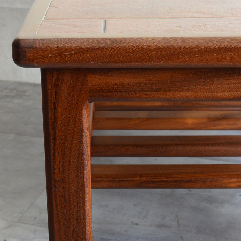 コーラルタイルトップ　ヴィンテージ ローテーブル02