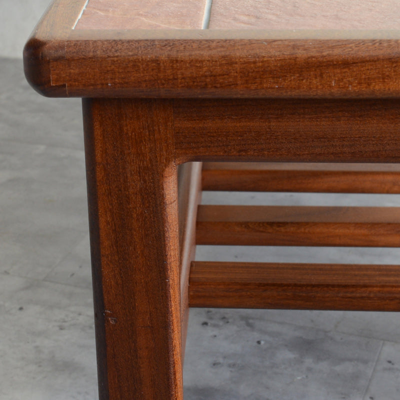 コーラルタイルトップ　ヴィンテージ ローテーブル02