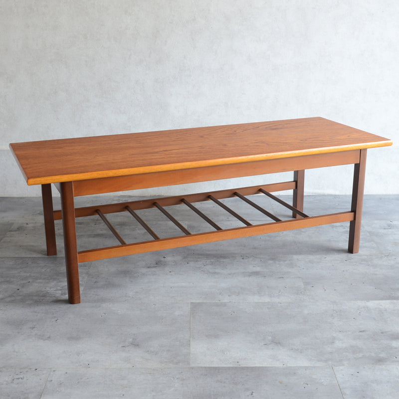 60S チーク ローテーブル 22（ラダー棚付）